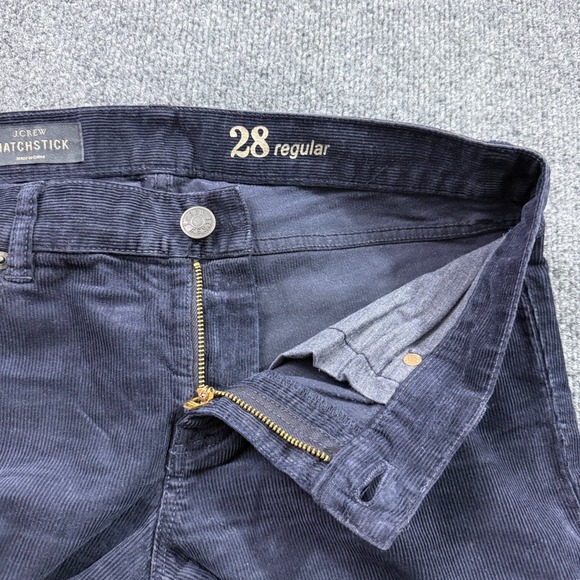 J.Crew Matchstick Corduroy Pants Womens 28 Regular Navy Blue Straight Leg 03903 - Picture 4 of 11